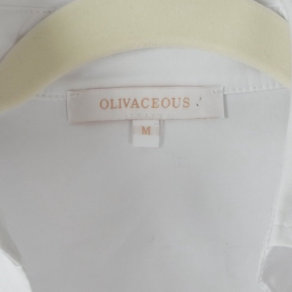 Olivaceous Cropped Single Button Collared Shirt W… - image 4